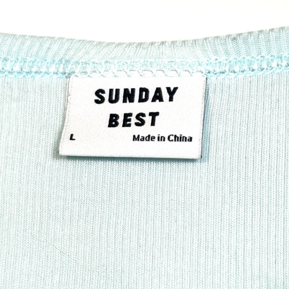 Aritzia Sunday Best Bliss Hip crewneck short sleeves t-shirt size L - Picture 2 of 4